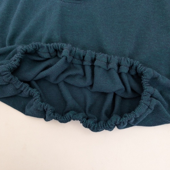 Cropped Tennis Collared T-shirt Pony Shirt Short Sleeve 3/4 Button Up - Picture 12 of 12